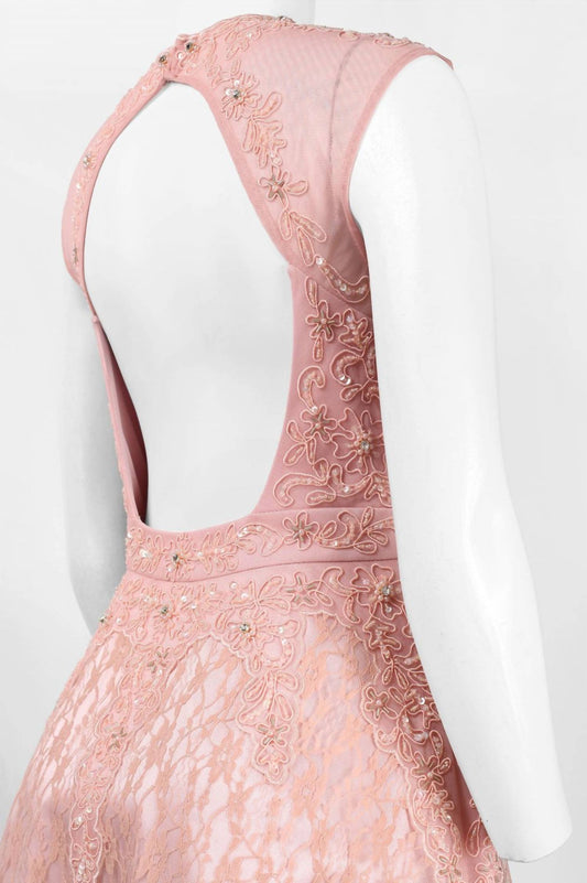 Sue Wong - Cutout Back Floral Party Dress