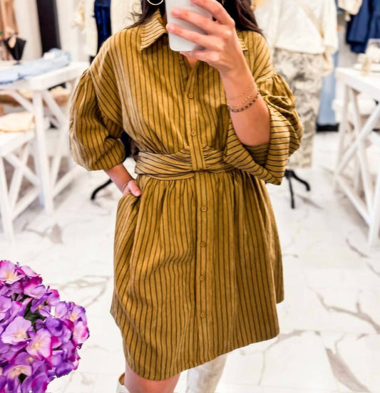 Sunday Edition - Women's Queue Me In Striped Mini Dress