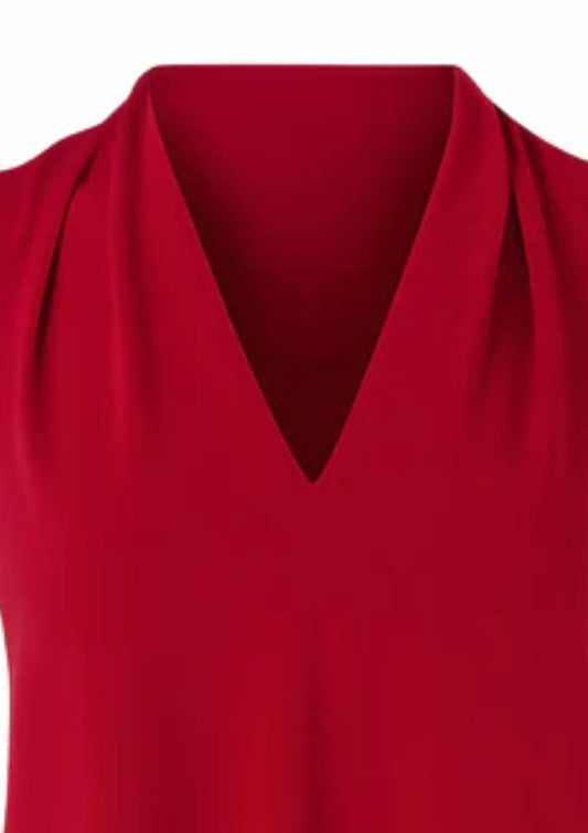 Iris Setlakwe - Women's Matte Jersey Sleeveless Pleated V-neck Top