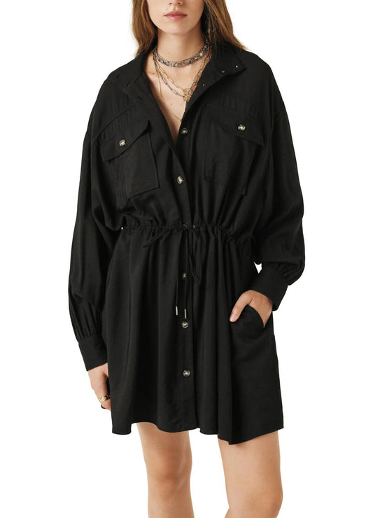 Ba&Sh - Bowo Long Sleeve Mini Shirt Dress