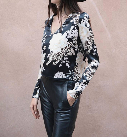 Las Sureñas - Long Sleeve Silk Top