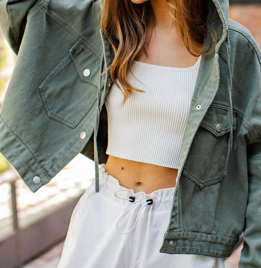 Ee:Some - Button Down Cropped Length Jacket