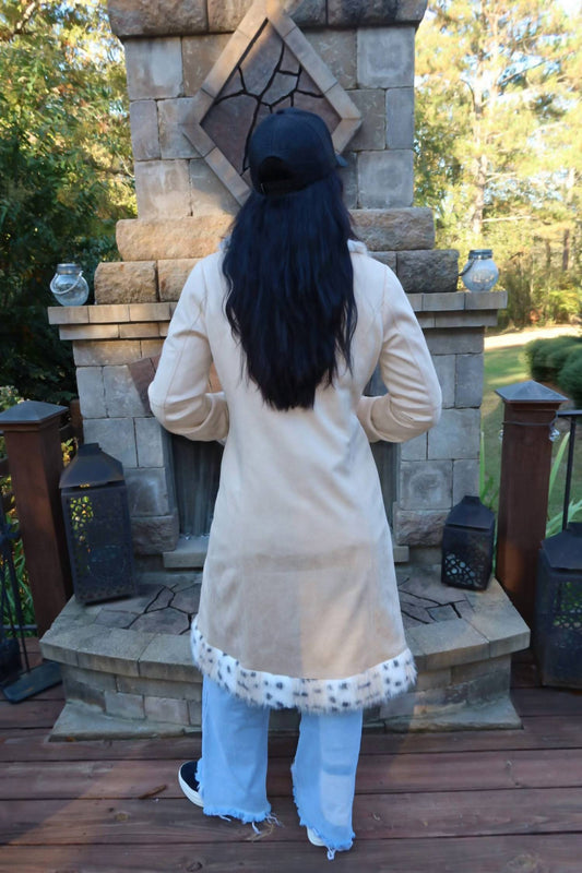 Act Pretty - Leopard Fur Suede Coat