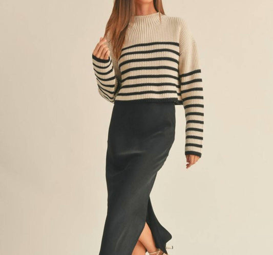 Miou Muse - Striped Pattern Sweater