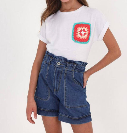 Mayoral - High Waist Jean Short