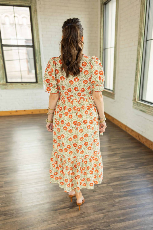 Entro - Women's Evangeline Floral Print Midi Dress