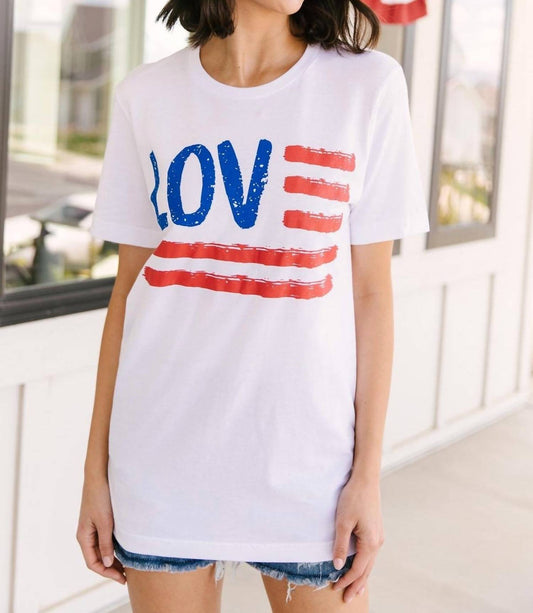 Love For The Flag Graphic Tee