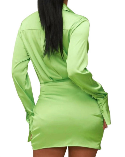 Luxxel - Satin Wrap Dress