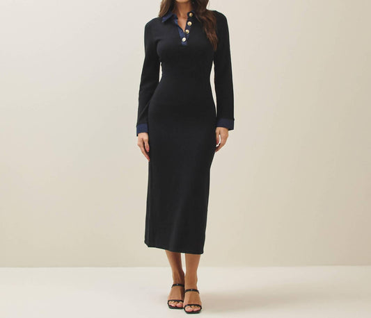 Able - Women's Denim Trim Knit Dress