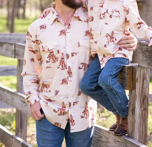 Blue Quail Clothing Co. - Men's Cattle Drive Pearl Snap Long Sleeve