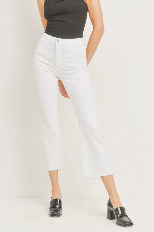 Just Black Denim - High Rise Tonal Crop Flare Jeans