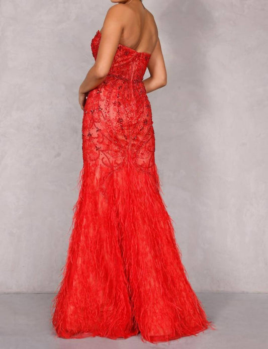 Terani Couture - Strapless Long Tulle Pageant Dress