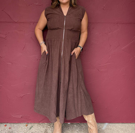 She + Sky - Corduroy Midi Dress
