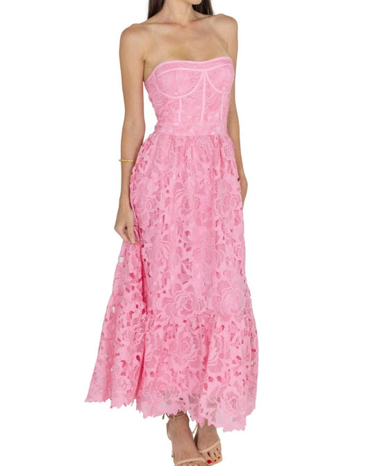 Akalia - Amelia Lace Bustier Midi Dress