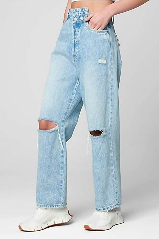 Blanknyc - baxter ribcage straight leg with rip party everyday