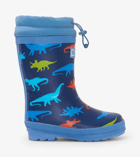 Hatley - Boy's Dino Silhouettes Sherpa Lined Rain Boots