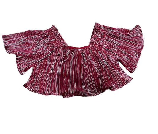 Queen Of Sparkles - Kids Pleat Flutter Top