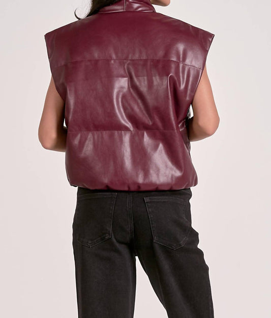 Elan - High Collar Sleeveless Vest