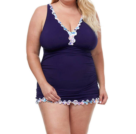 Profile By Gottex - Plus Size V-Neck Swimdress