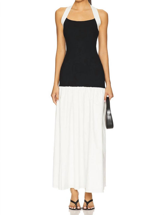 Line And Dot - Kohl Mixed Media Dress