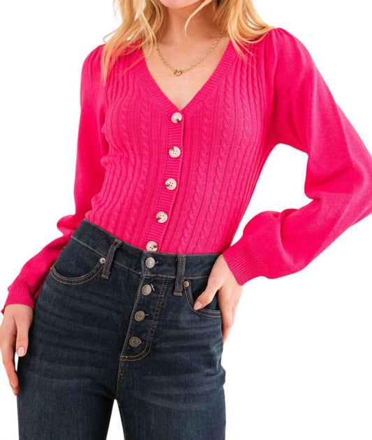 And The Why - Waiting by the Phone Cable Knit Bodysuit