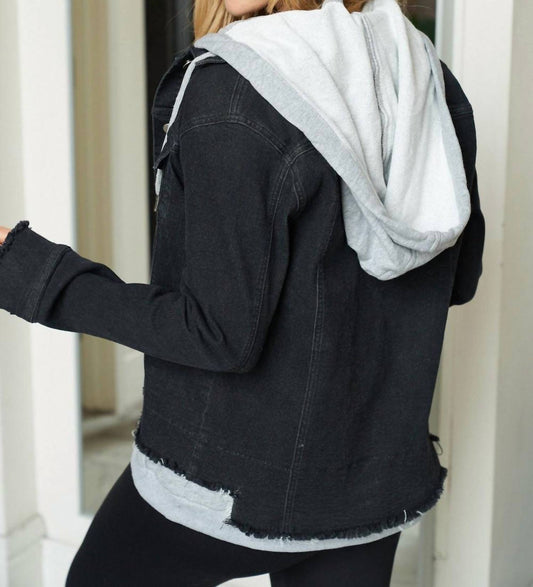 White Birch - Jean Jacket With Removable Hood