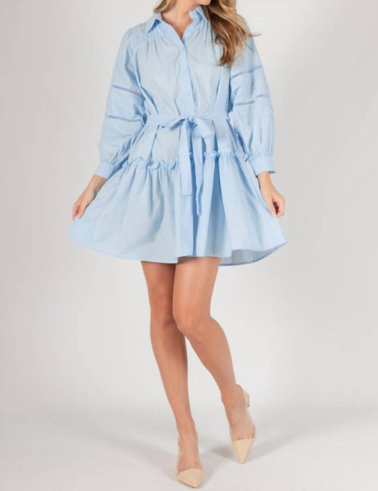 Before You Collection - Poplin Eyelet Balloon Sleeve Dress
