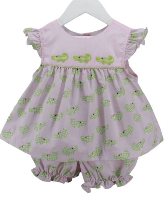 Charming Little One - Baby Crocodile Print Mary Set