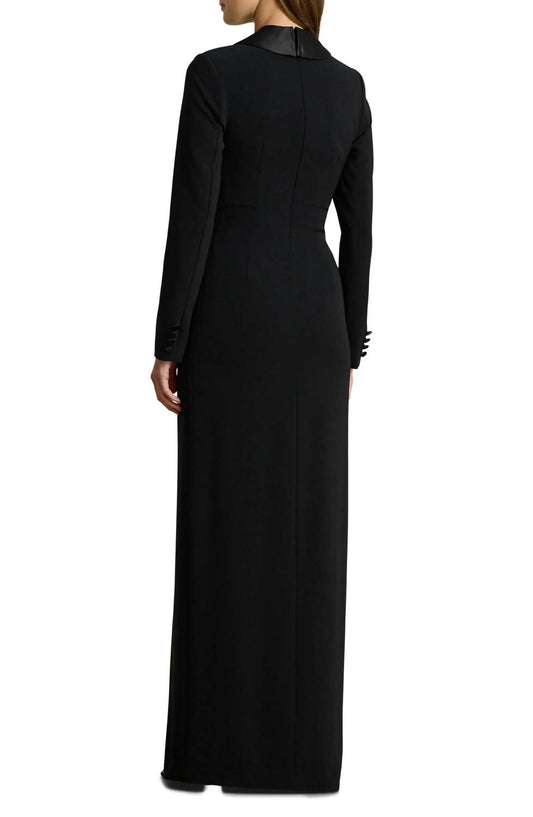 Ralph Lauren - Crepe Long Sleeve Gown