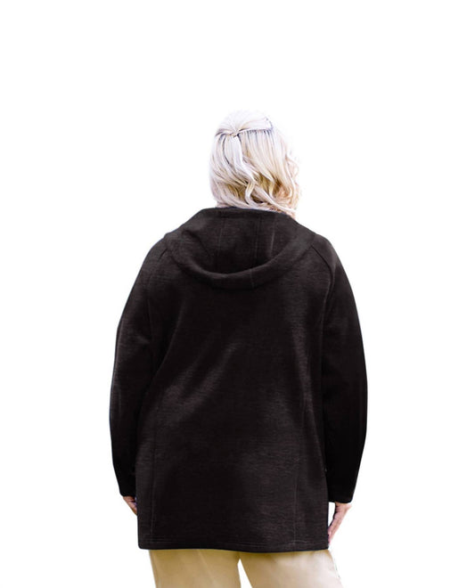 On The Plus Side - Lyddie Hooded Zip Up Fleece Jacket - Plus Size