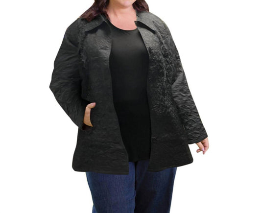 On The Plus Side - Cotton Quilted Swing Coat - Plus Size