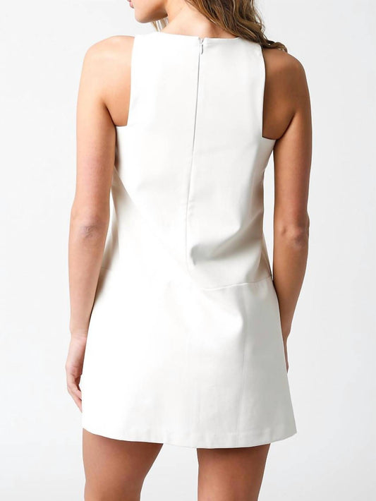 Olivaceous - Daphine Leather Dress
