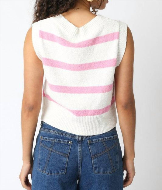 Olivaceous - Taiga Striped Sweater Vest