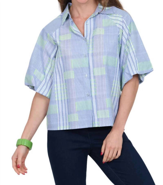 Lior - Halo Short Sleeve Collar Neck Top