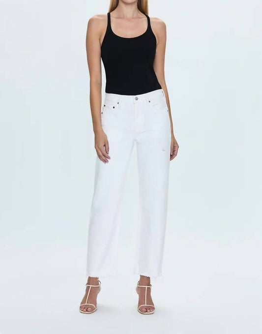 Pistola - Lexi Mid Rise Bowed Straight Jeans