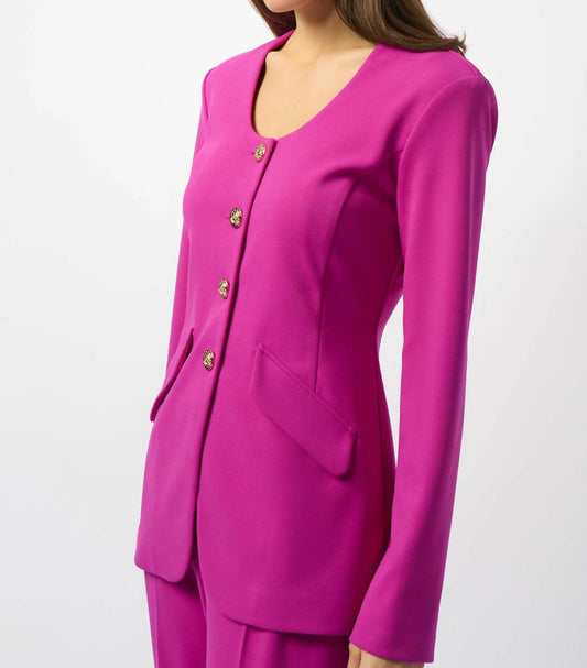 Joseph Ribkoff - Button Front Fitted Blazer