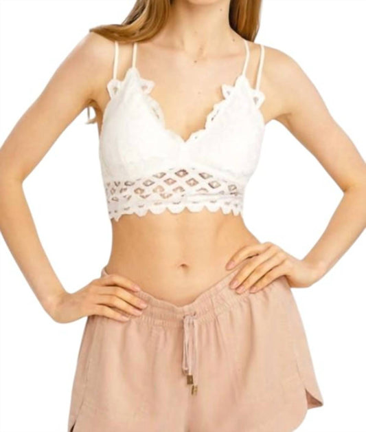 Wishlist - Scallop Lace Cross Back Bralette