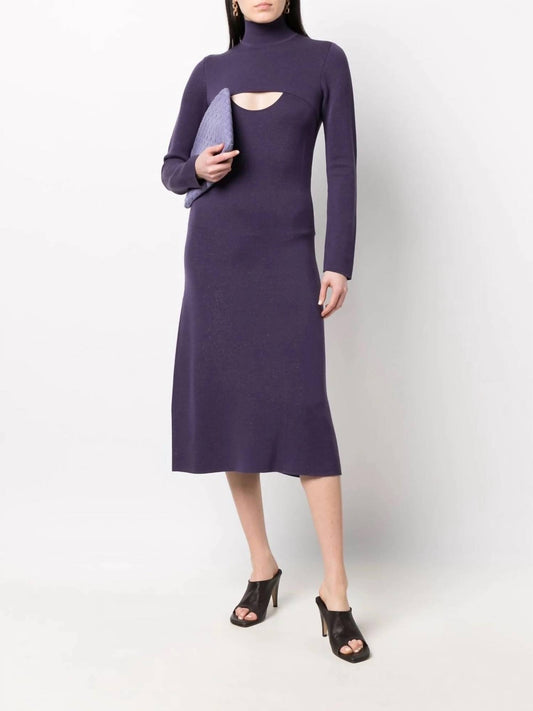Salvatore Ferragamo - Women's Lamé Wool Midi Dress