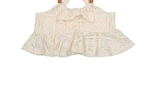Mayoral - Girls' Crochet Peplum Knot Top