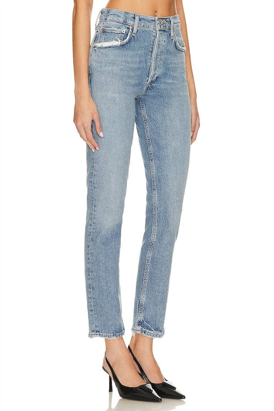 Agolde - Riley Long High Rise Straight Jeans