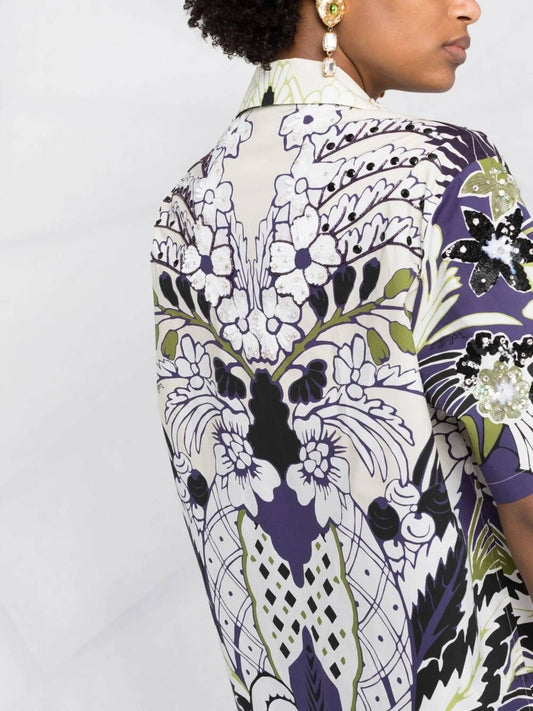 Valentino - Arazzo Print Sequined Shirt