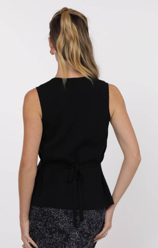 Sage The Label - Myra Button-front Knit Vest