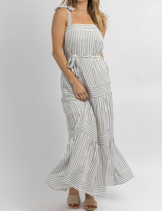 COASTLINE TIE BELT MAXI DRESS
