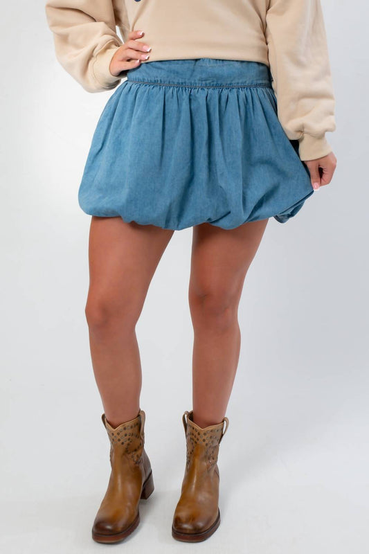 Ee:Some - Along The Way Denim Bubble Skort