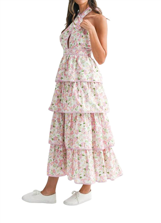 Mable - Bonnie Floral Halter Midi Dress