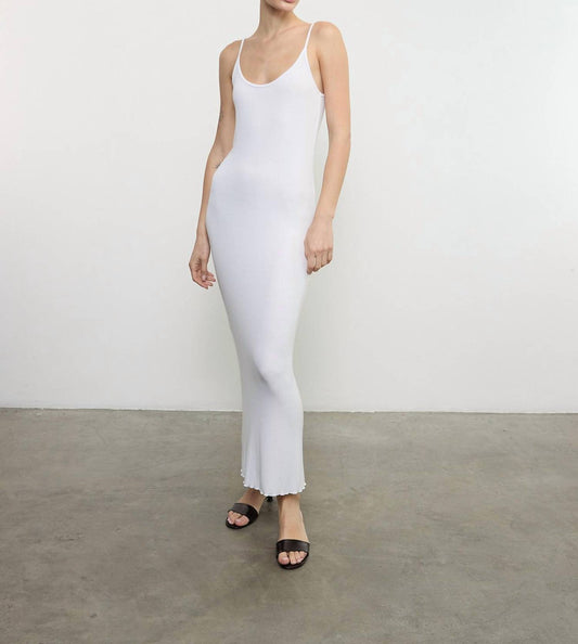 Enza Costa - SILK RIB LETTUCE EDGE DRESS