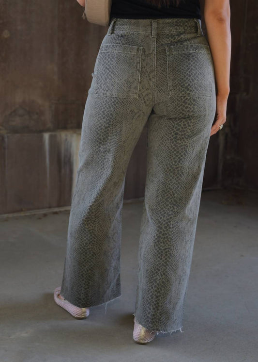 Miou Muse - Women's Searching For More Snake Print Pant