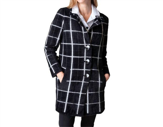 Habitat - Windowpane Jaquard Car Coat