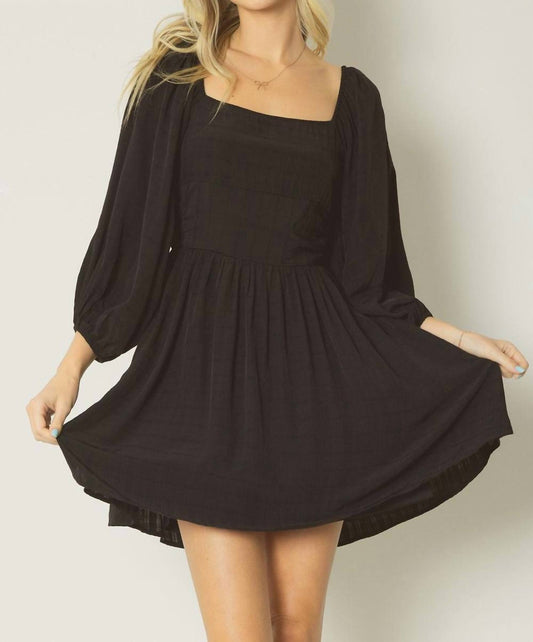 Entro - Self Tie Closure Mini Dress