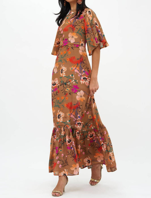 Oliphant - Woodland Flirty Mock Neck Maxi Dress